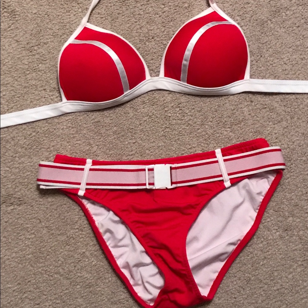Red and white bikini from Venus